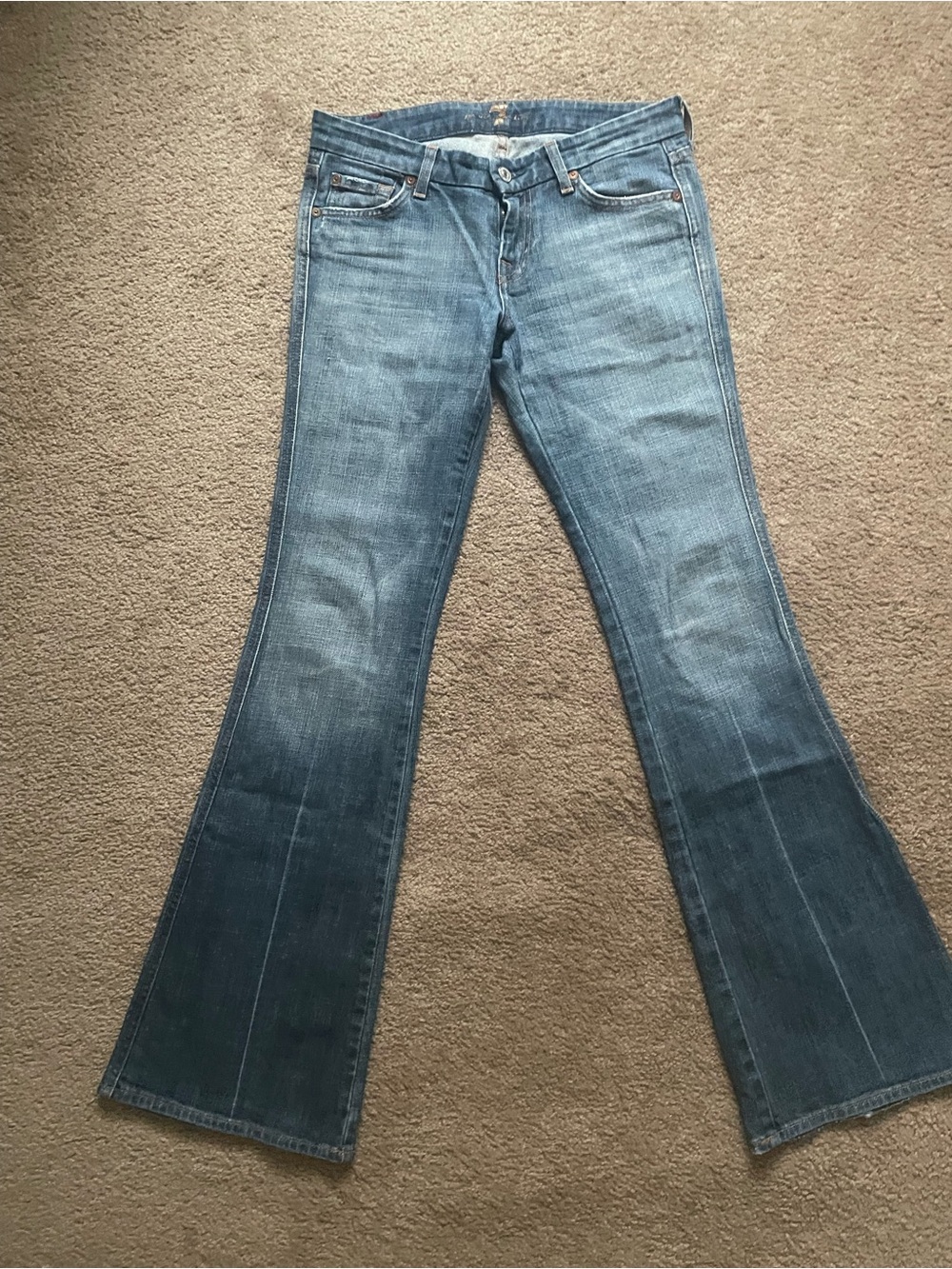 7 For All Mankind Medium Blue Bootcut Jeans